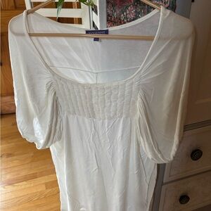 Vivienne Tam Cream Cotton Top - super soft - feminine - size small - GCU